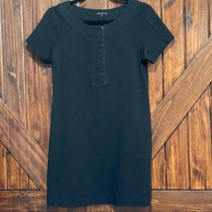 EUC Theory Black Shift Dress, Hook and Eye Front Size M, Short Length